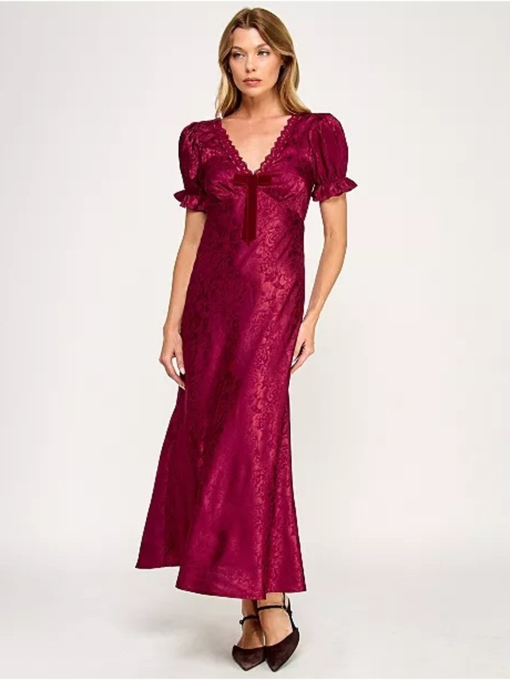 Burgundy Slip Holiday Dress NWT
